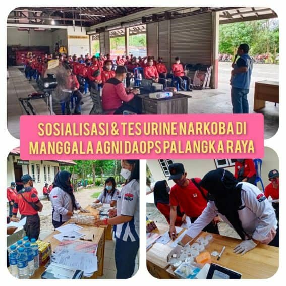 Kegiatan Sosialisasi Dan Tes Urine Narkoba di Manggala Agni Daops Palangka Raya Kegiatan Sosialisasi Dan Tes Urine Narkoba