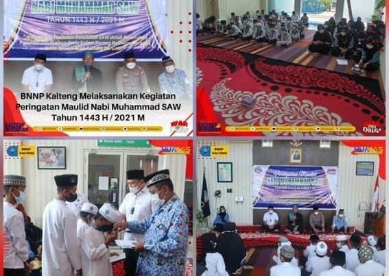 BNNP Kalteng melaksanakan Peringatan Maulid Nabi Muhammad SAW Tahun 1443 H/ 2021 H