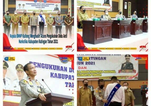 Kegiatan Pengukuhan Duta Anti Narkotika Kabupaten Katingan Tahun 2021 dan Kunker Kepala BNNP Kalteng