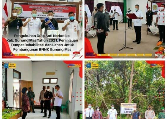 Kegiatan Pengukuhan Duta Anti Narkotika Kabupaten Gunung Mas dan Peninjauan Gedung untuk Layanan Rehabilitasi dan Tanah untuk Kantor BNNK