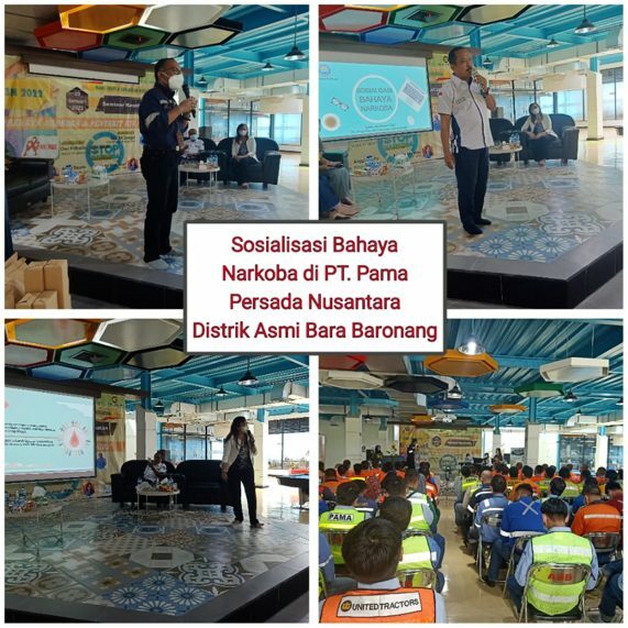 Sosialisasi Bahaya Narkoba di PT. Pama Persada Nusantara Distrik Asmi Bara Baronang Kabupaten Kapuas