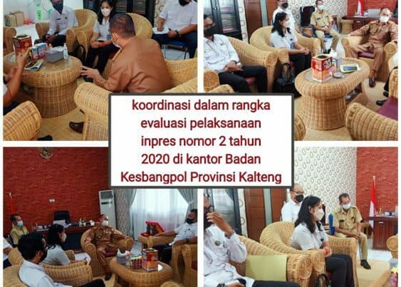 Kegiatan Koordinasi dalam rangka Evaluasi Pelaksanaan Inpres No. 2 Tahun 2020