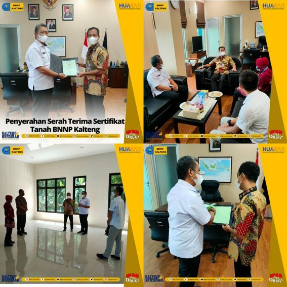 Penyerahan Sertifikat Tanah BNNP Kalteng Penyerahan Sertifikat Tanah BNNP Kalteng