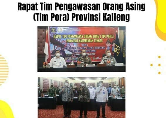 Kepala BNNP Kalteng Menghadiri Rapat Tim Pengawasan Orang Asing (Tim Pora) Provinsi Kalteng