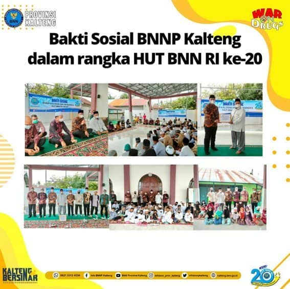 Kegiatan Bakti Sosial BNNP Kalteng dalam rangka HUT BNN RI ke-20