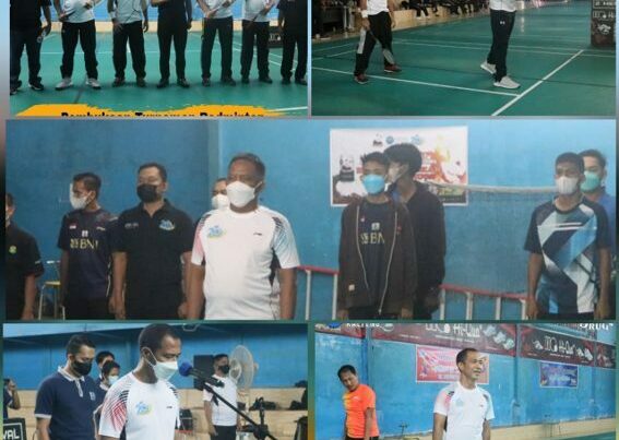 Kegiatan Pembukaan Tournament Badminton Memperebutkan Piala Ka BNNP Kalteng Dalam Rangka Hut BNN RI Ke-20