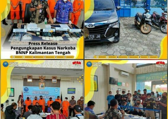 Press Release “Pengungkapan Kasus Narkotika BNNP Kalimantan Tengah