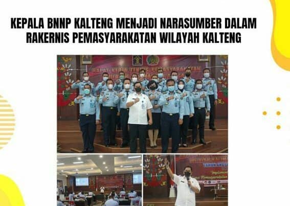 Kepala BNNP Kalteng menjadi Narasumber dalam kegiatan Rapat Kerja Teknis Pemasyarakatan Wilayah Kalteng T.A 2022