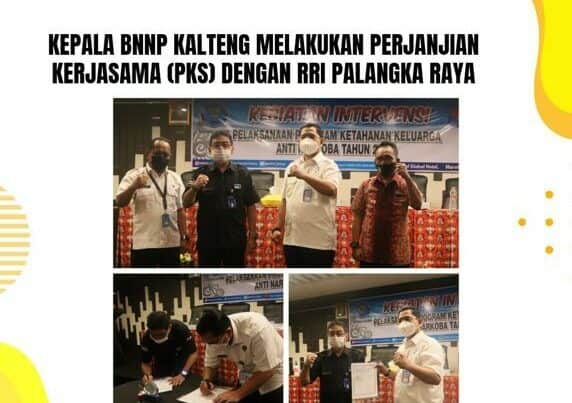 Penandatanganan PKS Dengan RRI Palangka Raya