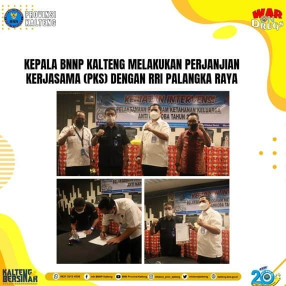 Penandatanganan PKS Dengan RRI Palangka Raya
