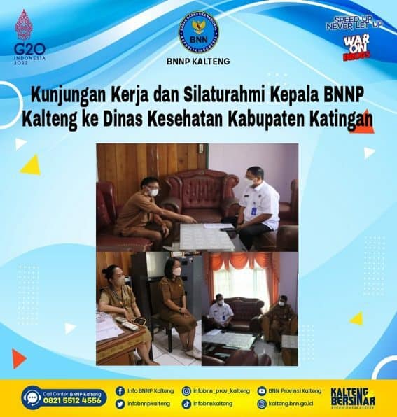 Kunjungan Kerja Dan Silaturahmi Kepala BNNP Kalteng Ke Kantor Dinas Kesehatan Kabupaten Katingan