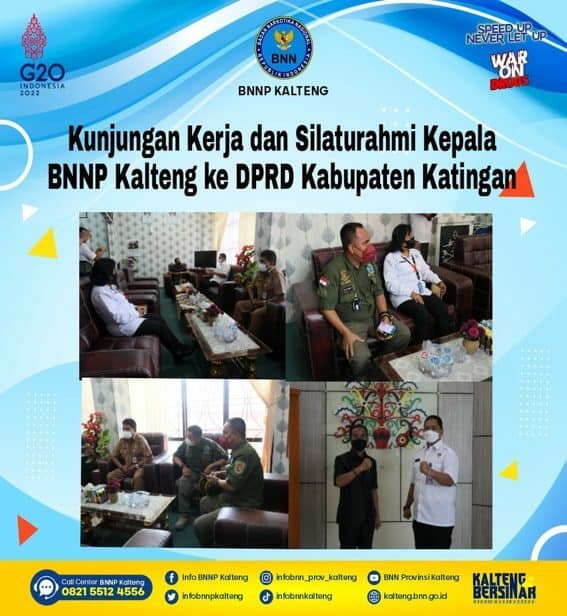 Kunjungan Kerja Dan Silahturahmi Kepala BNNP Kalteng Ke Kantor DPRD Kabupaten Katingan