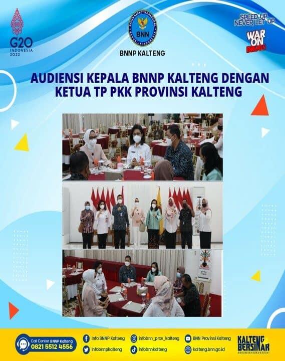 Kegiatan Audiensi Kepala BNNP Kalteng Dengan Ketua TP PKK Provinsi Kalimantan Tengah