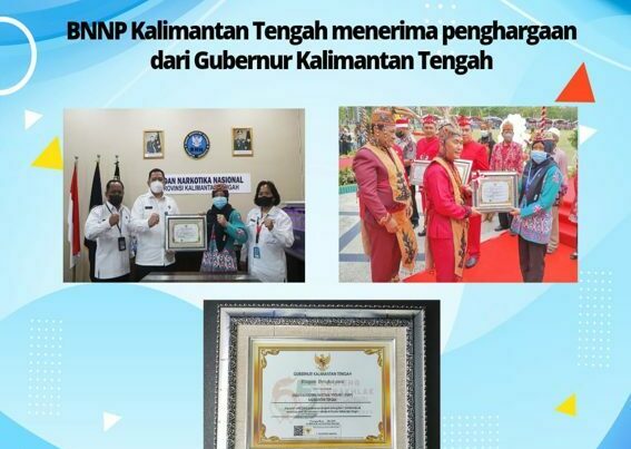 BNNP Kalimantan Tengah Menerima Piagam Penghargaan Dari Gubernur Kalimantan Tengah