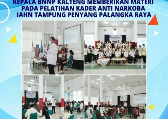 Kepala BNNP Kalteng Memberikan Materi Pada Pelatihan Kader Anti Narkoba IAHN Tampung Penyang Palangka