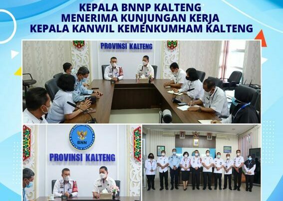 Kepala BNNP Kalteng Menerima Kunjungan Kerja Dan Silahturahmi Kepala Kanwil Kemenkumham Kalteng