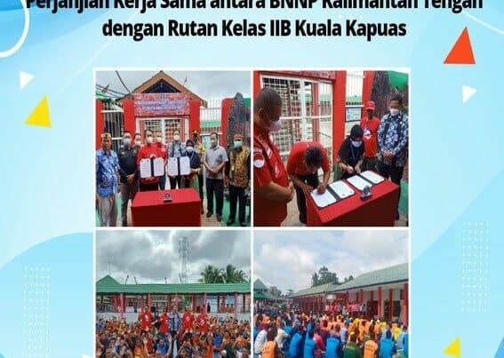 Penandatanganan Perjanjian Kerja Sama Antara BNNP Kalimantan Tengah Dengan Rutan Kelas IIb Kuala Kapuas Penandatanganan Perjanjian Kerja Sama Antara BNNP Kalimantan Tengah Dengan Rutan Kelas IIb Kuala Kapuas