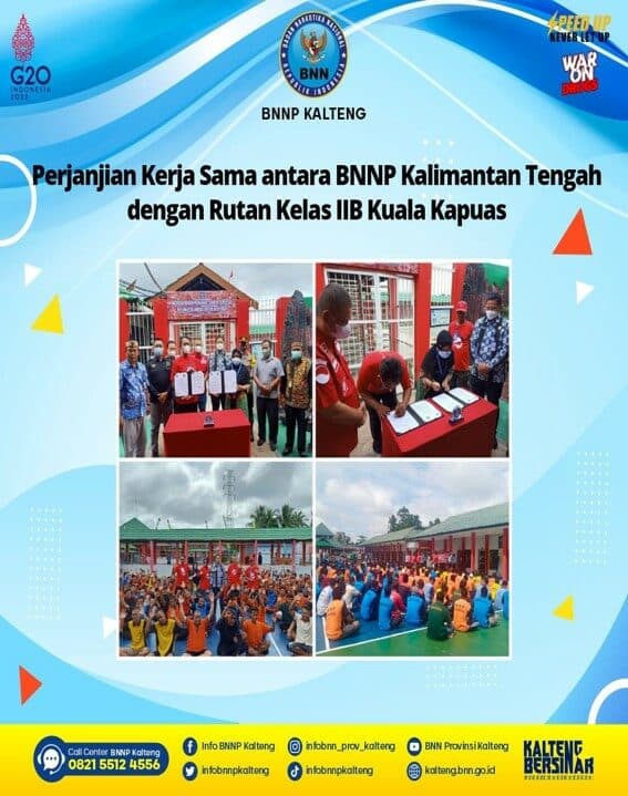 Penandatanganan Perjanjian Kerja Sama Antara BNNP Kalimantan Tengah Dengan Rutan Kelas IIb Kuala Kapuas Penandatanganan Perjanjian Kerja Sama Antara BNNP Kalimantan Tengah Dengan Rutan Kelas IIb Kuala Kapuas