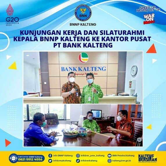 Kegiatan Kunjungan Kerja Dan Silaturahmi Ketua BNNP KalTeng Ke Kantor Pusat PT. BANK KalTeng