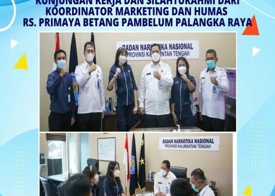 Kegiatan Kepala BNNP Kalimantan Tengah Menerima Kunjungan Kerja Dan Silaturahmi Dari Koordinator Marketing Dan Humas RS. Primaya Betang Pambelum Palangka Raya