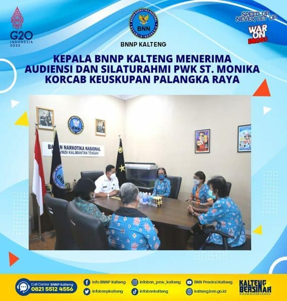 Kepala BNNP Kalteng Menerima Audiensi dan Silaturahmi PWK St. Monika Korcab Keuskupan Palangka Raya Kepala BNNP Kalteng Menerima Audiensi Dan Silaturahmi PWK St. Monika Korcab Keuskupan Palangka Raya