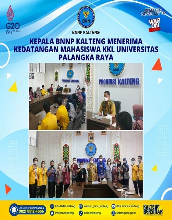 Kepala BNNP Kalimantan Tengah Menerima Kedatangan Mahasiswa KKL Universitas Palangka Raya Picture1 5