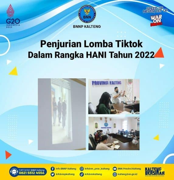 Penjurian Lomba Tiktok Anti Narkoba dalam Rangka HANI Tahun 2022