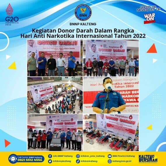 Kegiatan Donor Darah Dalam Rangka Hari Anti Narkotika Internasional Tahun 2022