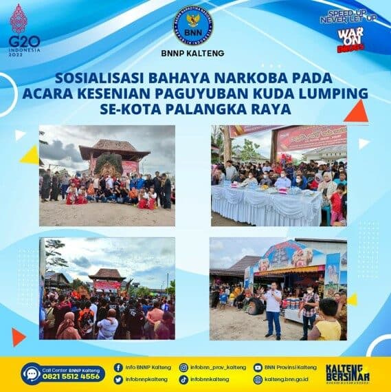 Kegiatan Sosialisasi Bahaya Narkoba Pada Acara Kesenian Paguyuban Kuda Lumping Se-Kota Palangka Raya Kegiatan Sosialisasi Bahaya Narkoba Pada Acara Kesenian Paguyuban Kuda Lumping Se-Kota Palangka Raya