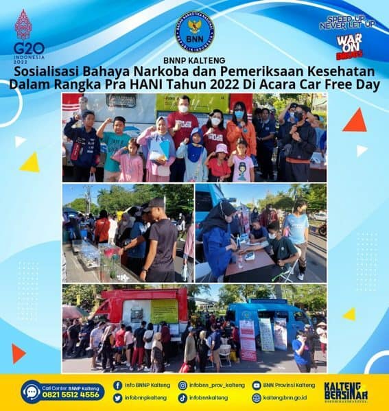 Sosialisasi Bahaya Narkoba Dan Pemeriksaan Kesehatan Dalam Rangka Pra HANI Tahun 2022 Di Acara Car Free Day Sosialisasi Bahaya Narkoba Dan Pemeriksaan Kesehatan Dalam Rangka Pra HANI Tahun 2022 Di Acara Car Free Day
