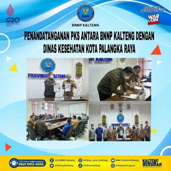 Kegiatan Penandatanganan PKS Antara BNNP Kalimantan Tengah Dengan Dinas Kesehatan Kota Palangka Raya Konsep Otomatis