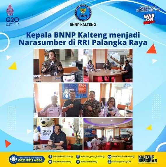 Kegiatan Kepala BNNP Kalteng Menjadi Pembicara Dalam Dialog Interaktif Kalteng Menyapa di Rri Palangka Raya Dalam Rangka HANI Tahun 2022 Konsep Otomatis