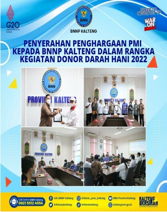 Kegiatan Penyerahan Penghargaan Pelaksanaan Donor Darah Dalam Rangka HANI Tahun 2022 Dari PMI Kota Palangkaraya Konsep Otomatis