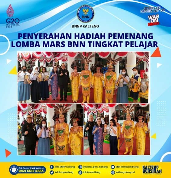 Penyerahan Hadiah Pemenang Lomba Mars BNN Tingkat Pelajar Konsep Otomatis