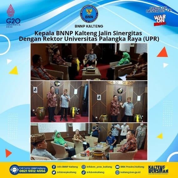 Kegiatan Kepala BNNP Kalteng Tingkatkan Sinergitas Bersama Rektor Universitas Palangka Raya (UPR) Konsep Otomatis