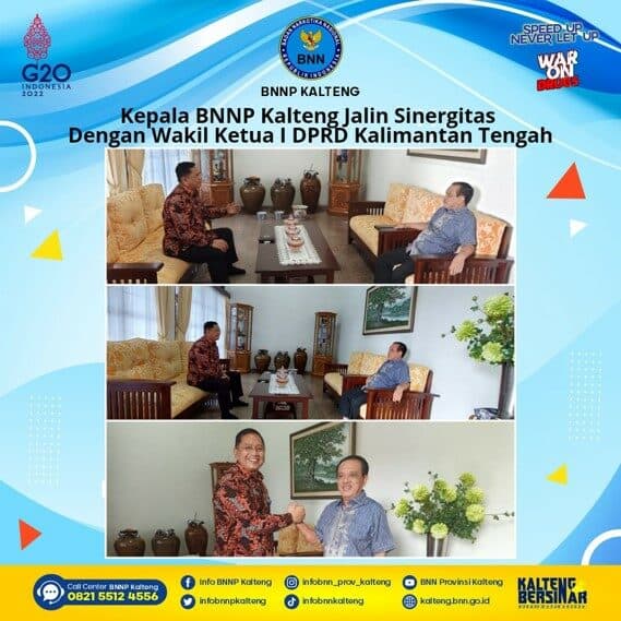 Kegiatan Kepala BNNP Kalteng Jalin Sinergitas Dengan Wakil Ketua I DPRD Provinsi Kalteng Konsep Otomatis