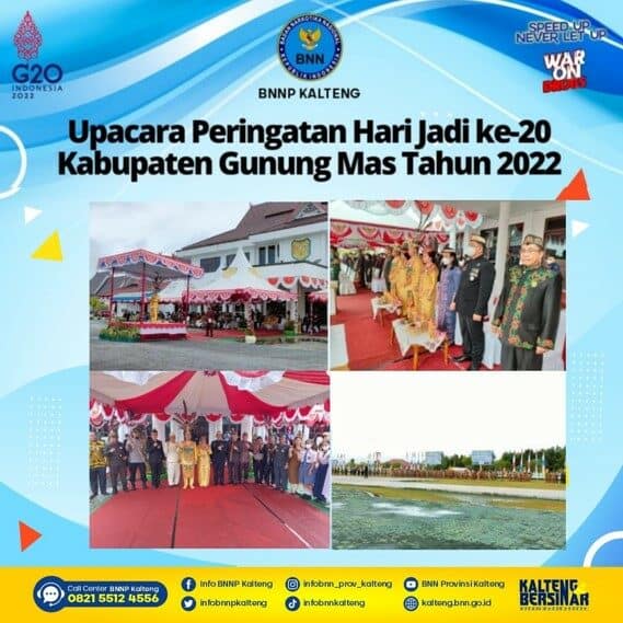 Kegiatan Upacara Peringatan Hari Jadi Ke-20 Kabupaten Gunung Mas Tahun 2022 Konsep Otomatis