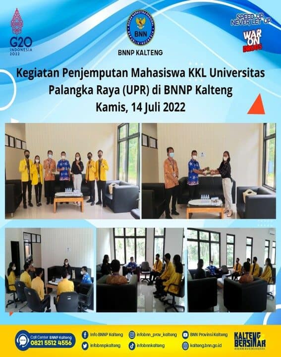 Kegiatan Penjemputan Mahasiswa KKL Universitas Palangka Raya (UPR) di BNNP Kalteng Kegiatan Penjemputan Mahasiswa KKL Universitas Palangka Raya (UPR) di BNNP Kalteng