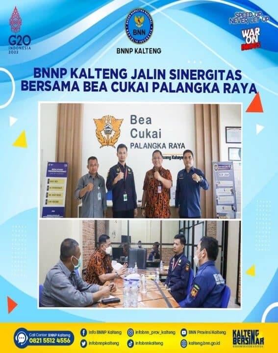 Kegiatan BNNP Kalteng Jalin Sinergitas Bersama Bea Cukai Palangka Raya Kegiatan BNNP Kalteng Jalin Sinergitas Bersama Bea Cukai Palangka Raya