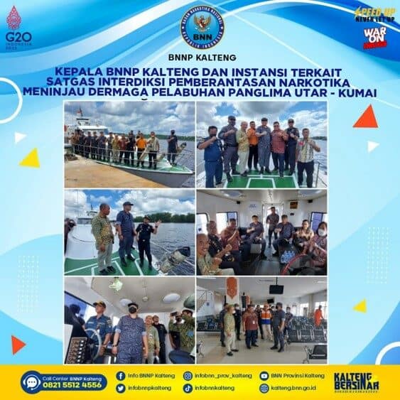 Kegiatan Kepala BNNP Kalteng dan Instansi Terkait Satgas Interdiksi Pemberantasan Narkotika Meninjau Dermaga Pelabuhan Panglima Utar - Kumai Konsep Otomatis