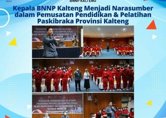 Kegiatan Kepala Bnnp Kalteng Menjadi Narasumber dalam Pemusatan Pendidikan dan Pelatihan Paskibraka Provinsi Kalimantan Tengah