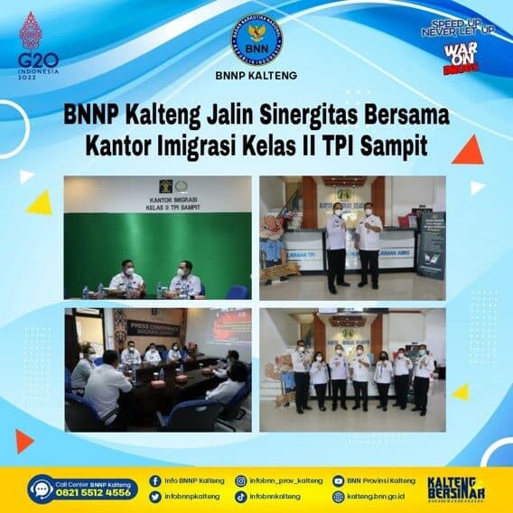 Kegiatan BNNP Kalteng Jalin Sinergitas Bersama Kantor Imigrasi Kelas II TPI Sampit Kegiatan BNNP Kalteng Jalin Sinergitas Bersama Kantor Imigrasi Kelas II TPI Sampit