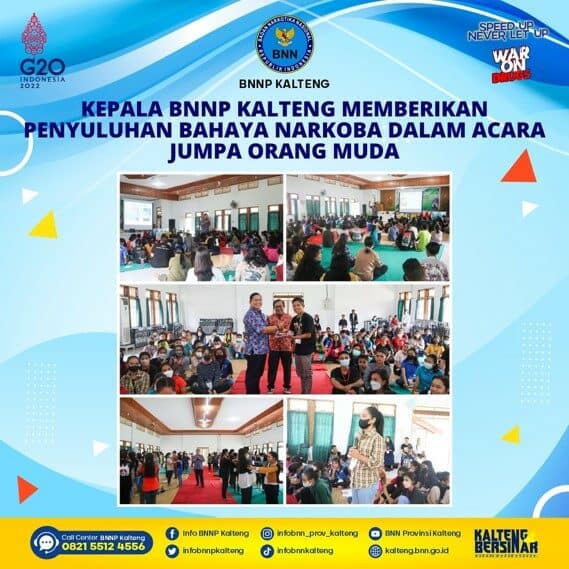 Kepala BNNP Kalteng Memberikan Penyuluhan Bahaya Narkoba dalam acara Jumpa Orang Muda Kepala BNNP Kalteng Memberikan Penyuluhan Bahaya Narkoba dalam Acara Jumpa Orang Muda