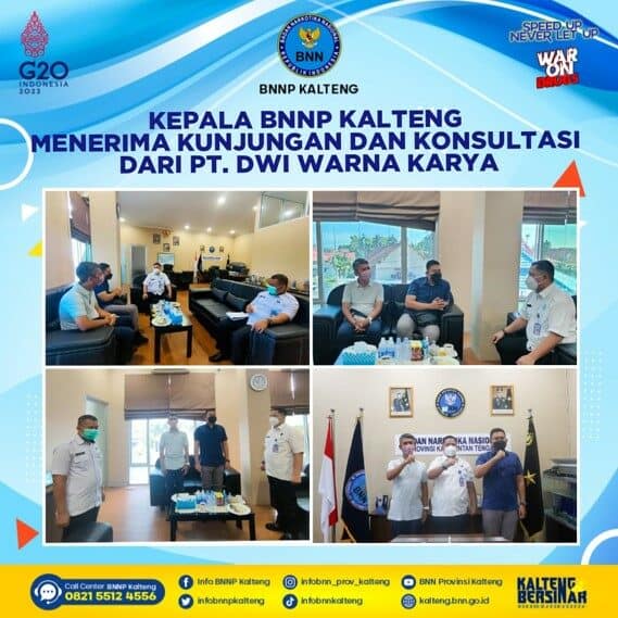 Kegiatan Kepala BNNP Kalteng Menerima Kunjungan dan Konsultasi dari PT. Dwi Warna Karya Kegiatan Kepala BNNP Kalteng Menerima Kunjungan dan Konsultasi dari PT. Dwi Warna Karya