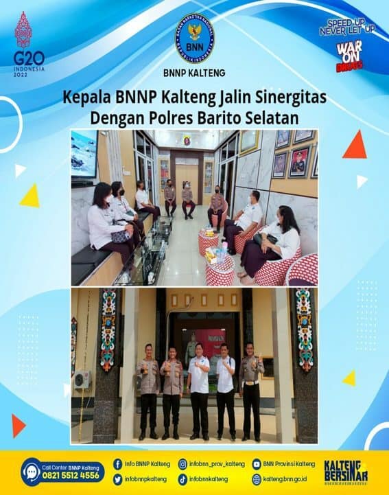 Kepala BNNP Kalteng Jalin Sinergitas dengan Polres Barito Selatan Kepala BNNP Kalteng Jalin Sinergitas dengan Polres Barito Selatan