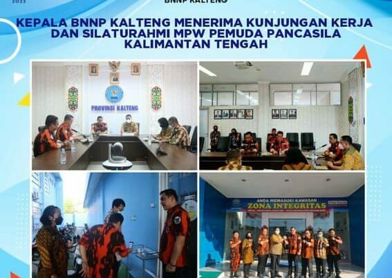 Kepala BNNP Kalteng Menerima Kunjungan Kerja dan Silaturahmi MPW Pemuda Pancasila Kalimantan Tengah