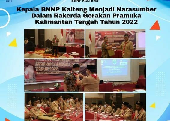 Kepala BNNP Kalteng Menjadi Narasumber Dalam Rapat Kerja Daerah Gerakan Pramuka Kalimantan Tengah Tahun 2022
