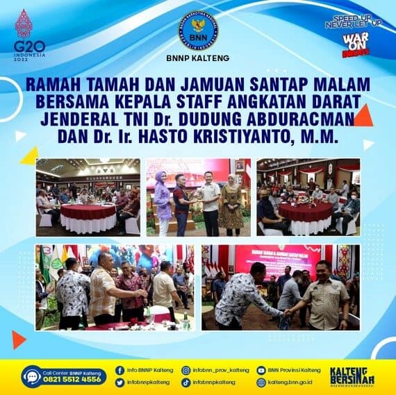 Kegiatan Ramah Tamah dan Jamuan Santap Malam Bersama Kepala Staff Angkatan Darat Jenderal TNI Dr. Dudung Abduracman dan Dr. Ir. Hasto Kristiyanto, M.M. Kegiatan Ramah Tamah dan Jamuan Santap Malam Bersama Kepala Staff Angkatan Darat Jenderal Tni Dr. Dudung Abduracman dan Dr. Ir. Hasto Kristiyanto, M.M.