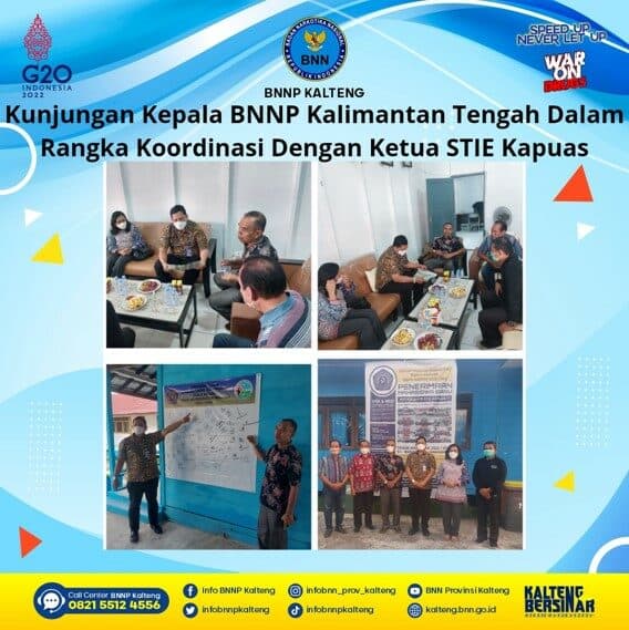 Kegiatan Kunjungan Kepala BNNP Kalimantan Tengah dalam Rangka Koordinasi dengan Ketua STIE Kapuas Kegiatan Kunjungan Kepala BNNP Kalimantan Tengah dalam Rangka Koordinasi dengan Ketua STIE Kapuas