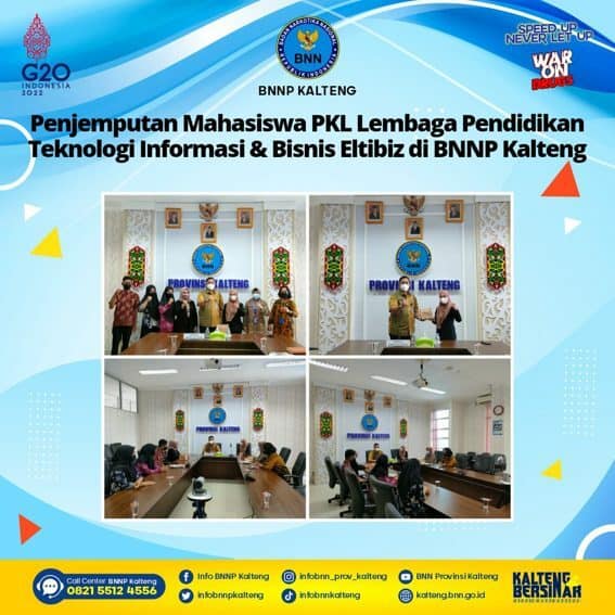 Penjemputan Mahasiswa PKL Lembaga Pendidikan Teknologi Informasi & Bisnis Eltibiz di BNNP Kalteng Penjemputan Mahasiswa PKL Lembaga Pendidikan Teknologi Informasi & Bisnis Eltibiz di BNNP Kalteng